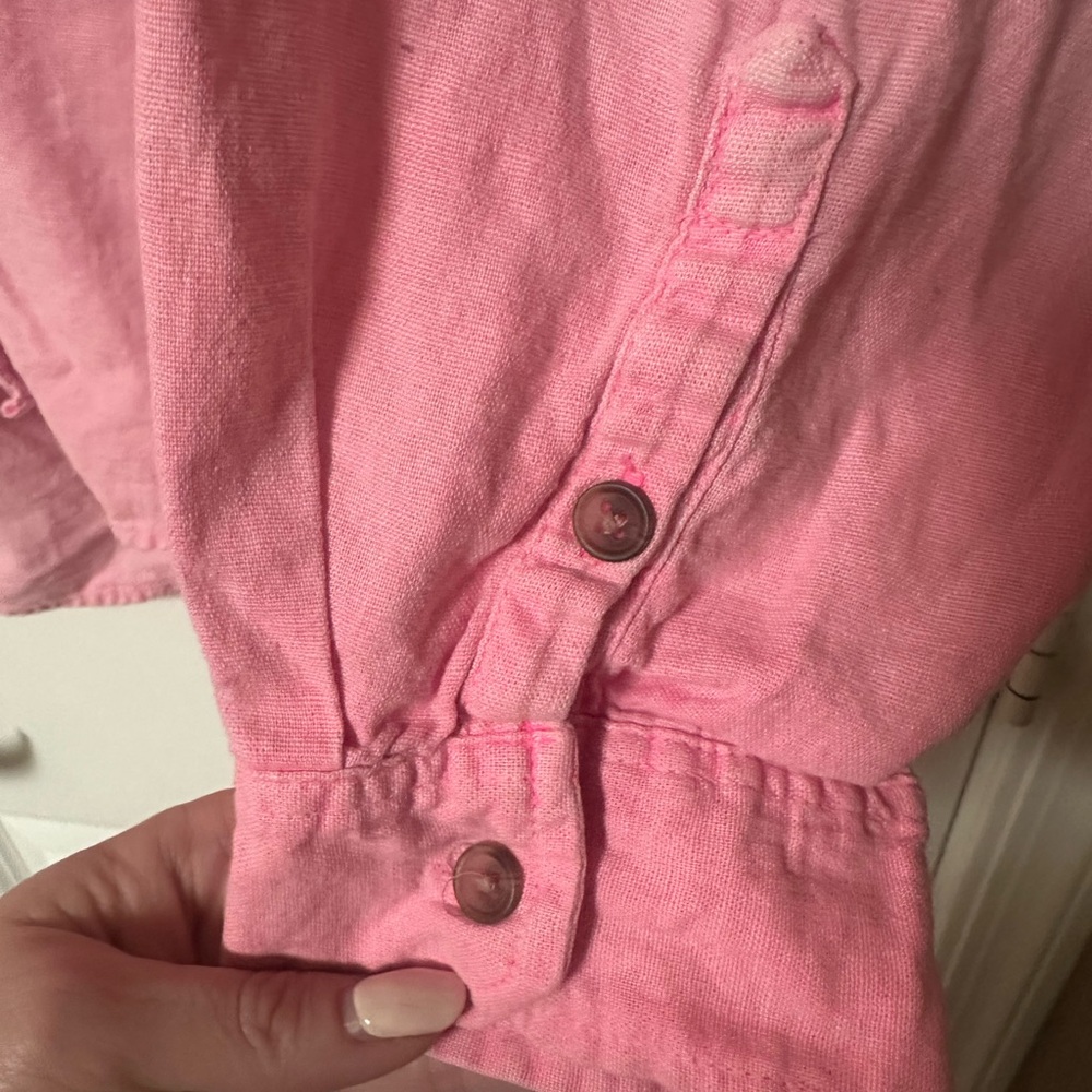 Universal Thread Linen Blend Distressed Neon Pink… - image 11